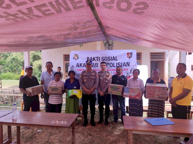 Tanggap Bencana Gempa Flores, Akpol Lemdiklat Polri Salurkan 2 Ton Beras dan Logistik di Manggarai Barat