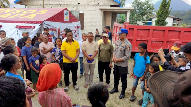 Tanggap Bencana Gempa Flores, Akpol Lemdiklat Polri Salurkan 2 Ton Beras dan Logistik di Manggarai Barat