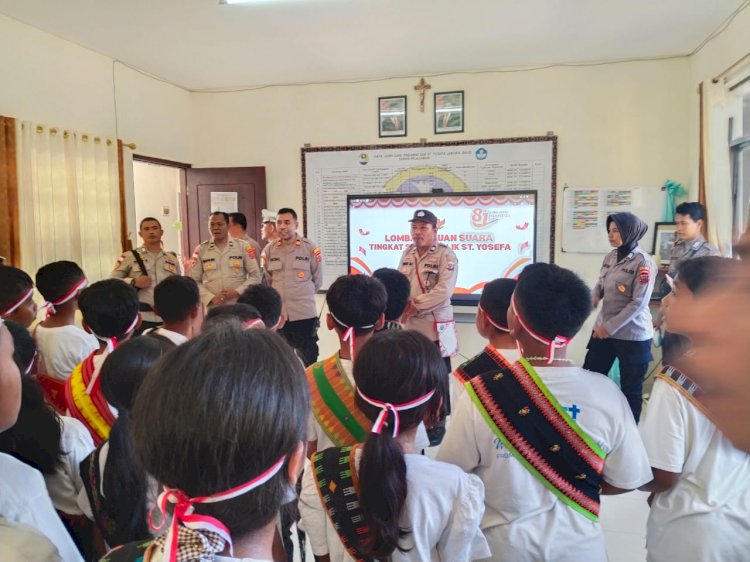 Pulihkan Trauma Pasca-Gempa Flores, Polres Manggarai Barat Gelar Terapi USEFT Bagi Siswa SDK Sta. Yosefa