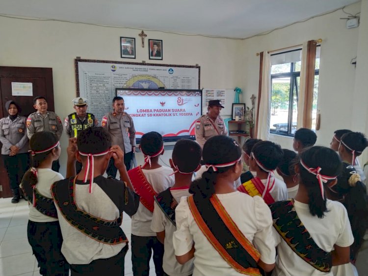 Pulihkan Trauma Pasca-Gempa Flores, Polres Manggarai Barat Gelar Terapi USEFT Bagi Siswa SDK Sta. Yosefa