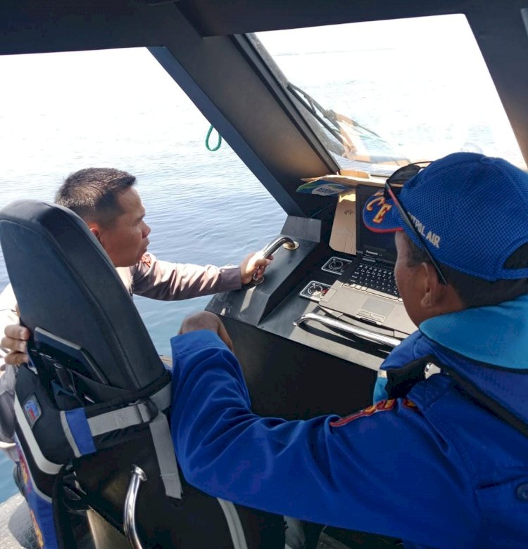 Hari Ke-6 Pencarian : Kapolres Mabar Pantau Langsung Tim SAR Gabungan Deploy Teknologi Bawah Laut