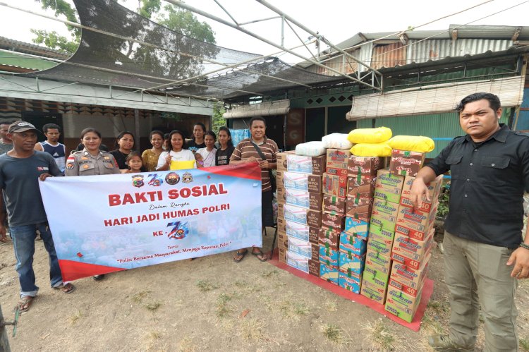 Peringati HUT ke-75 Humas Polri, Polres Mabar Gelar Baksos Sembako dan Donor Darah di Labuan Bajo