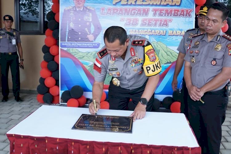 Tingkatkan Profesionalisme, Kapolda NTT Resmikan Lapangan Tembak '38 Setia' di Polres Manggarai Barat