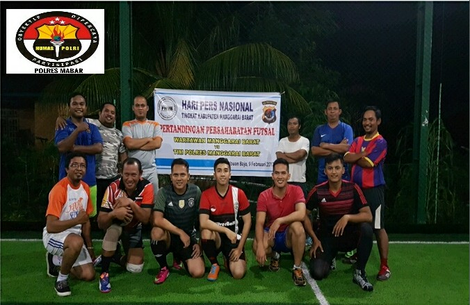 Peringati Hari Pers Nasional 2017 Persatuan Wartawan Mabar Gelar Pertandingan Persahabatan Futsal Bersama Polres Mabar