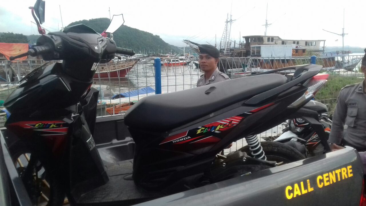 Ops K2YD di Pelabuhan ASDP Labuan Bajo, Sat Sabhara Polres Mabar amankan satu unit Ranmor R2 tanpa pemilik