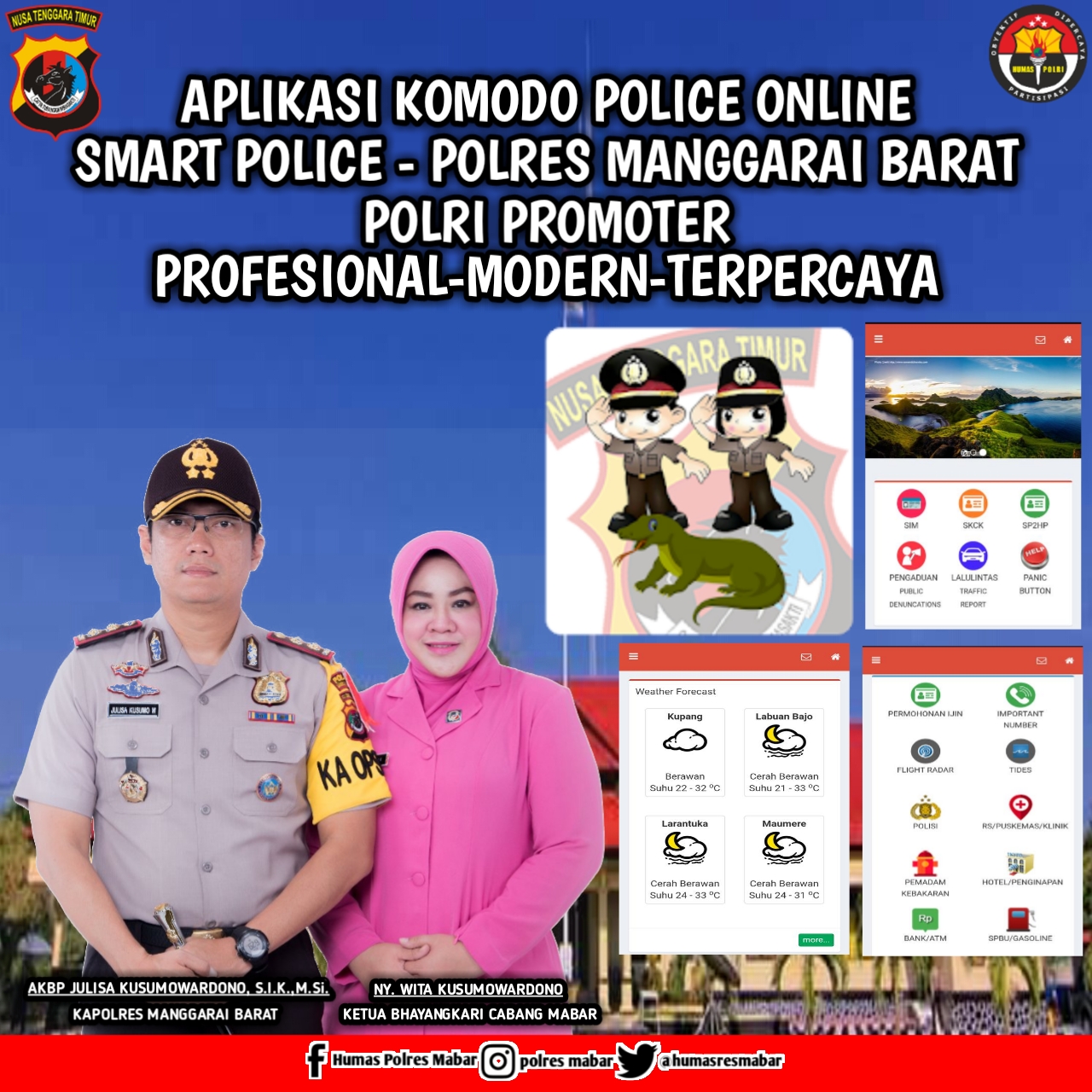 Lebih dekat dengan Masyarakat, Polres Manggarai Barat luncurkan Aplikasi Komodo Police Online