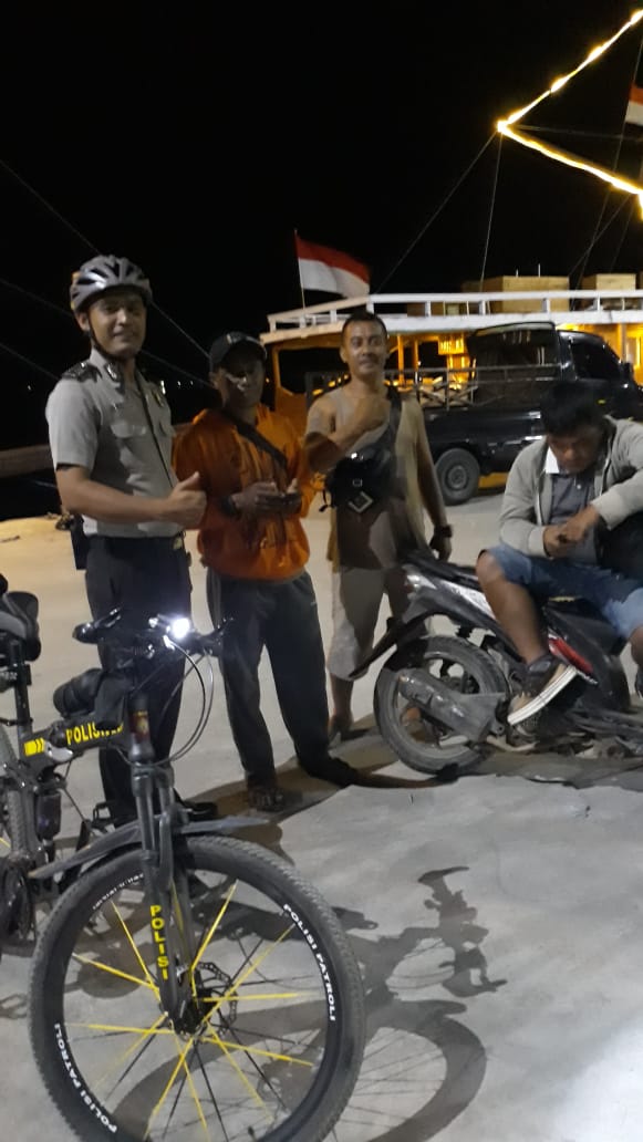 Contoh Hidup Sehat, Anggota KP3 Laut Polres Mabar Patroli Gunakan Sepeda
