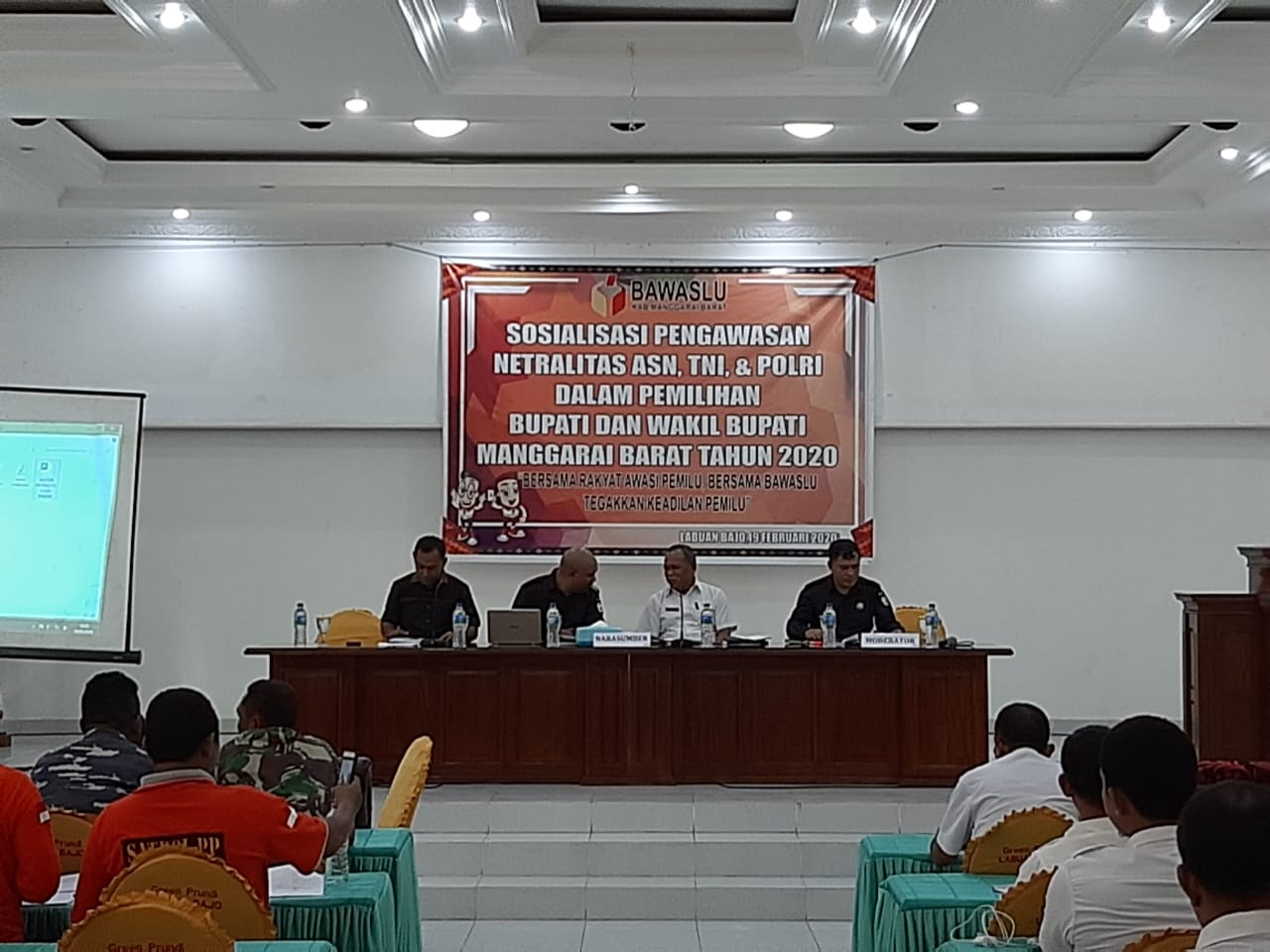Kasat Reskrim Polres Mabar, menghadiri Sosialisasi Pengawasan Netralitas ASN, TNI dan Polri